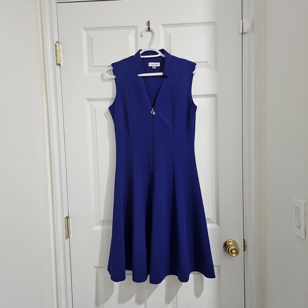 Calvin Klein Royal Blue Midi Dress